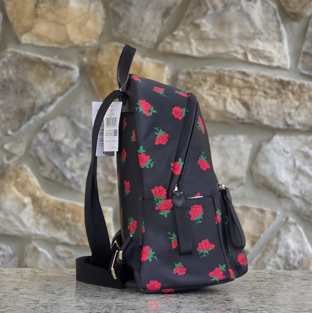 Kate Spade Chelsea Rose Toss Print Medium Backpack - Picture 2 of 8